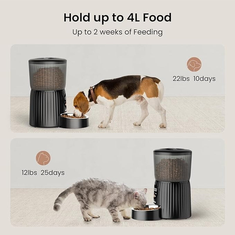 Comedero Automático Para Gatos, Comedero Inteligente Para Mascotas Con Wi-Fi.