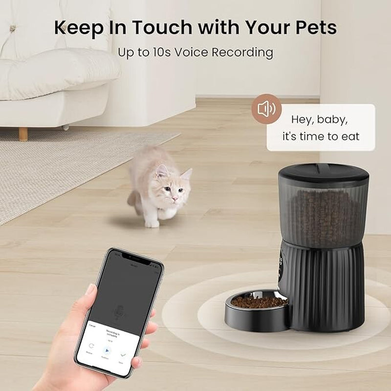 Comedero Automático Para Gatos, Comedero Inteligente Para Mascotas Con Wi-Fi.