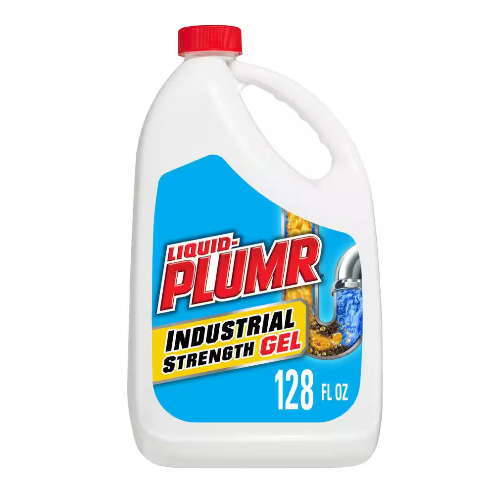 128 Oz. Industrial Strength Gel Drain Cleaner and Drain Unclogger